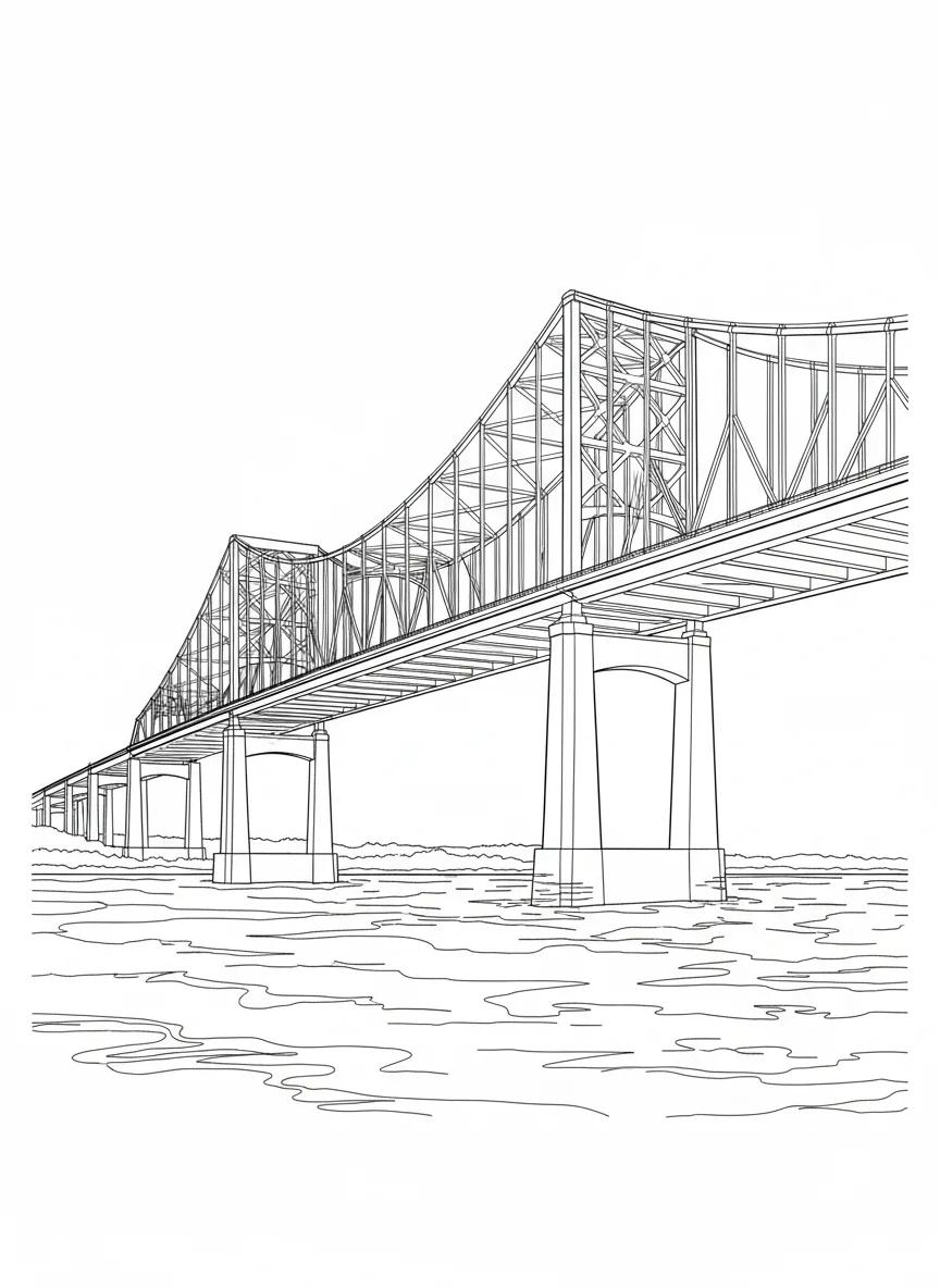 Memphis Cityscapes & Music History: Adult Coloring Book - Page 2