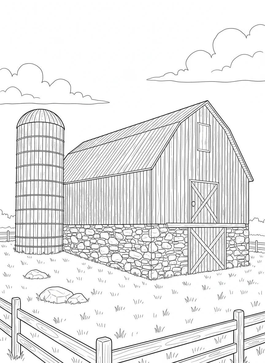 Amish Country Life and Landscapes: Adult Coloring Book - Page 2