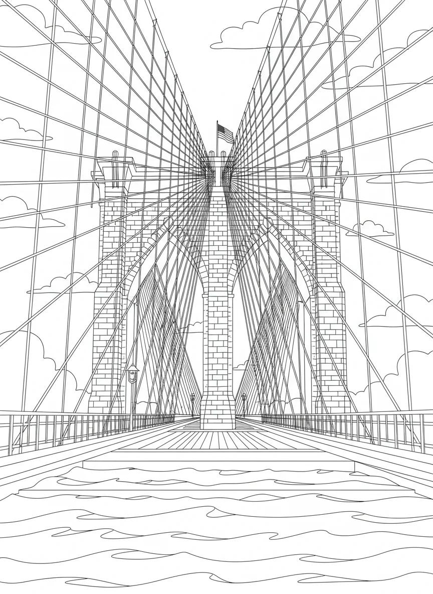 New York City Landmarks & Architecture: Adult Coloring Book - Page 4