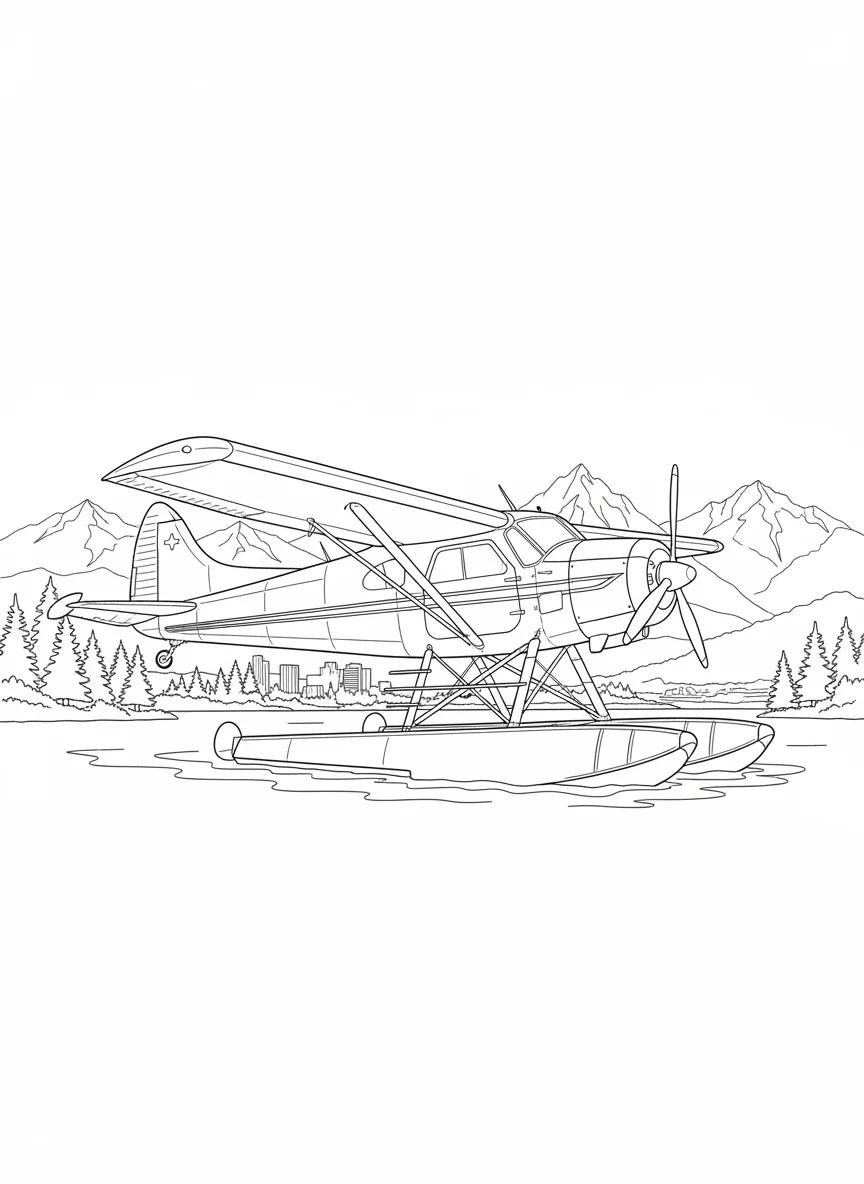 Anchorage Alaska Landmarks: Adult Coloring Book Collection - Page 3