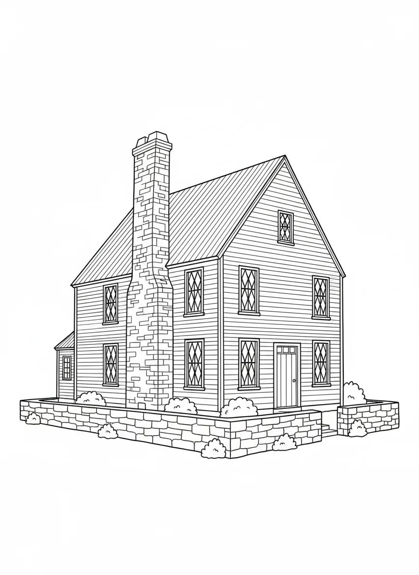 Salem Massachusetts Architecture: Adult Coloring Book - Page 2