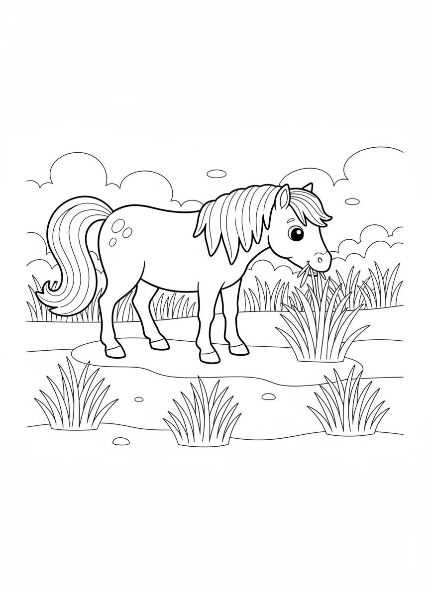 Chincoteague Ponies & Coastal Scenes: Adult Coloring Book - Page 2