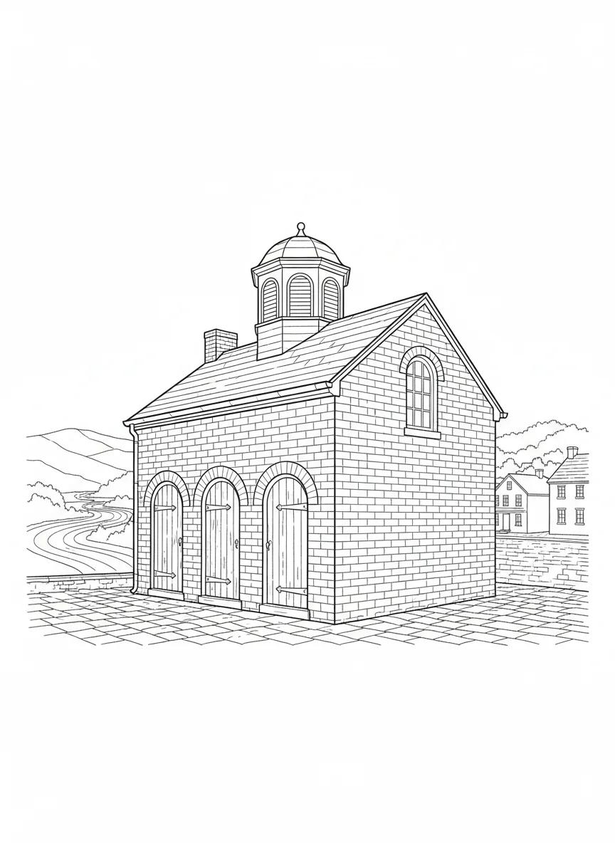 Harpers Ferry Historic Landmarks: Adult Coloring Book - Page 1
