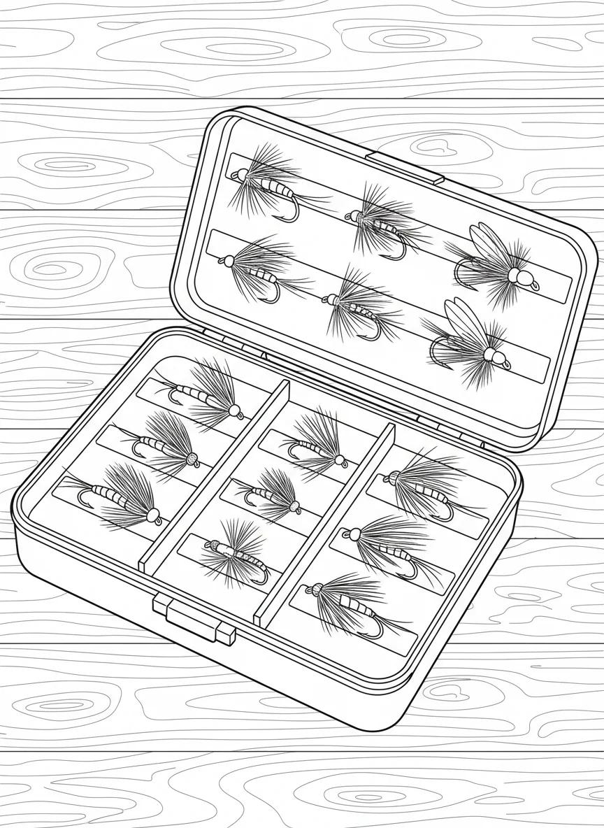 Yellowstone River Fly Fishing Scenes: Adult Coloring Book - Page 3