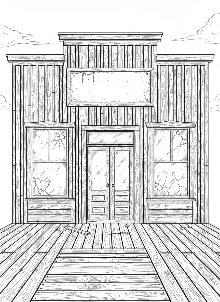 Ghost Towns of the West: Montana Adult Coloring Book - Page 2