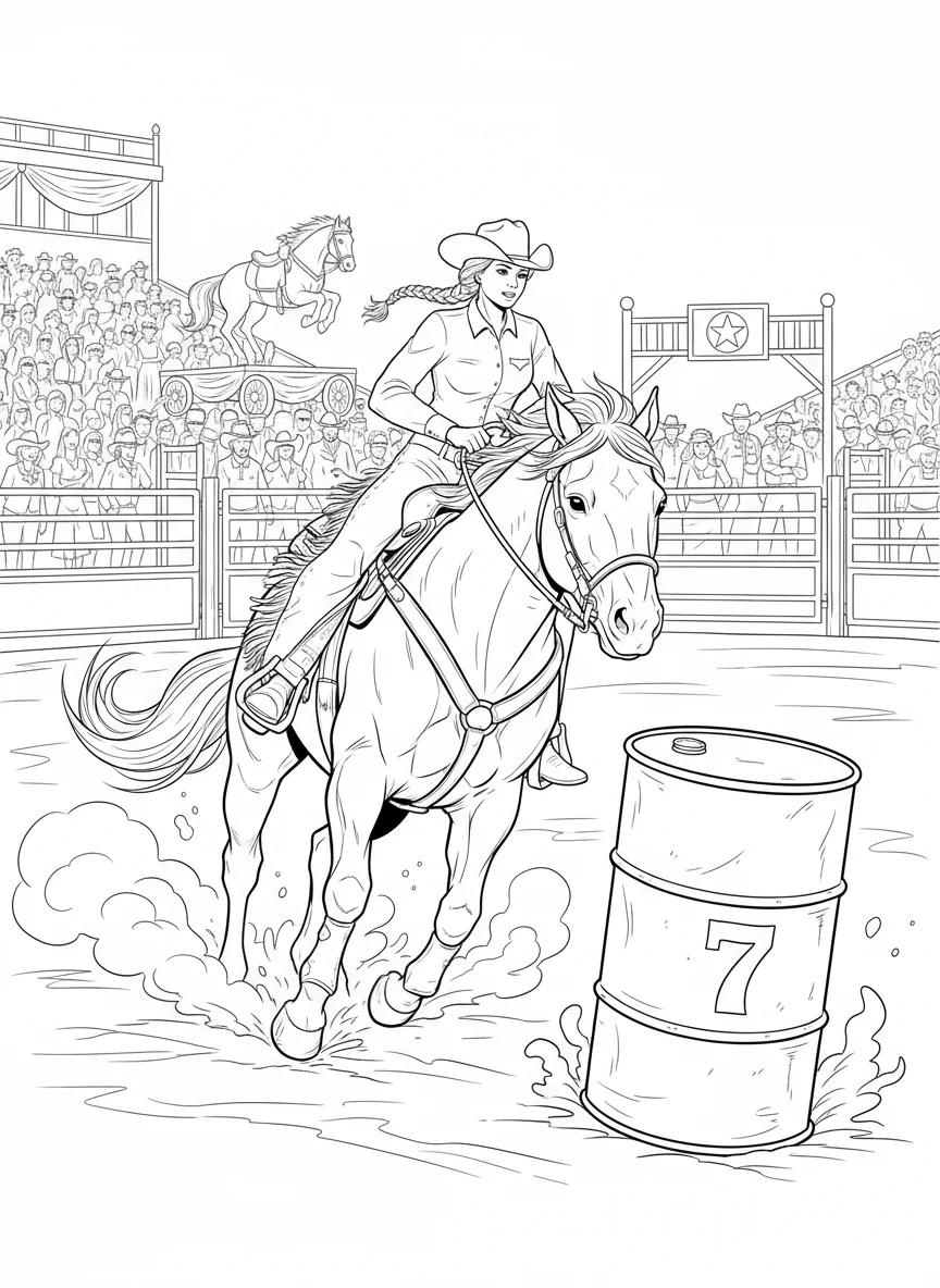 Cheyenne Frontier Days: Western Rodeo Adult Coloring Book - Page 3