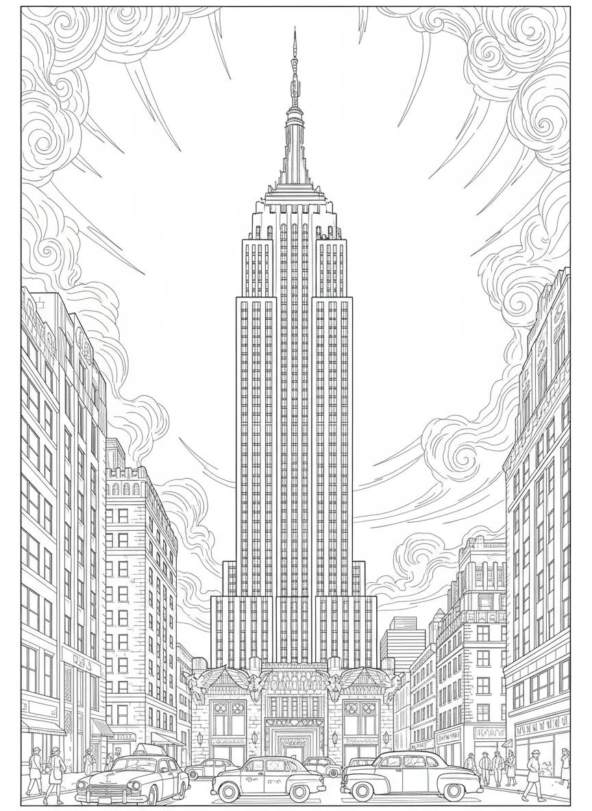 New York City Landmarks Coloring Book for Kids Ages 5-9: Iconic NYC Adventures - Page 2