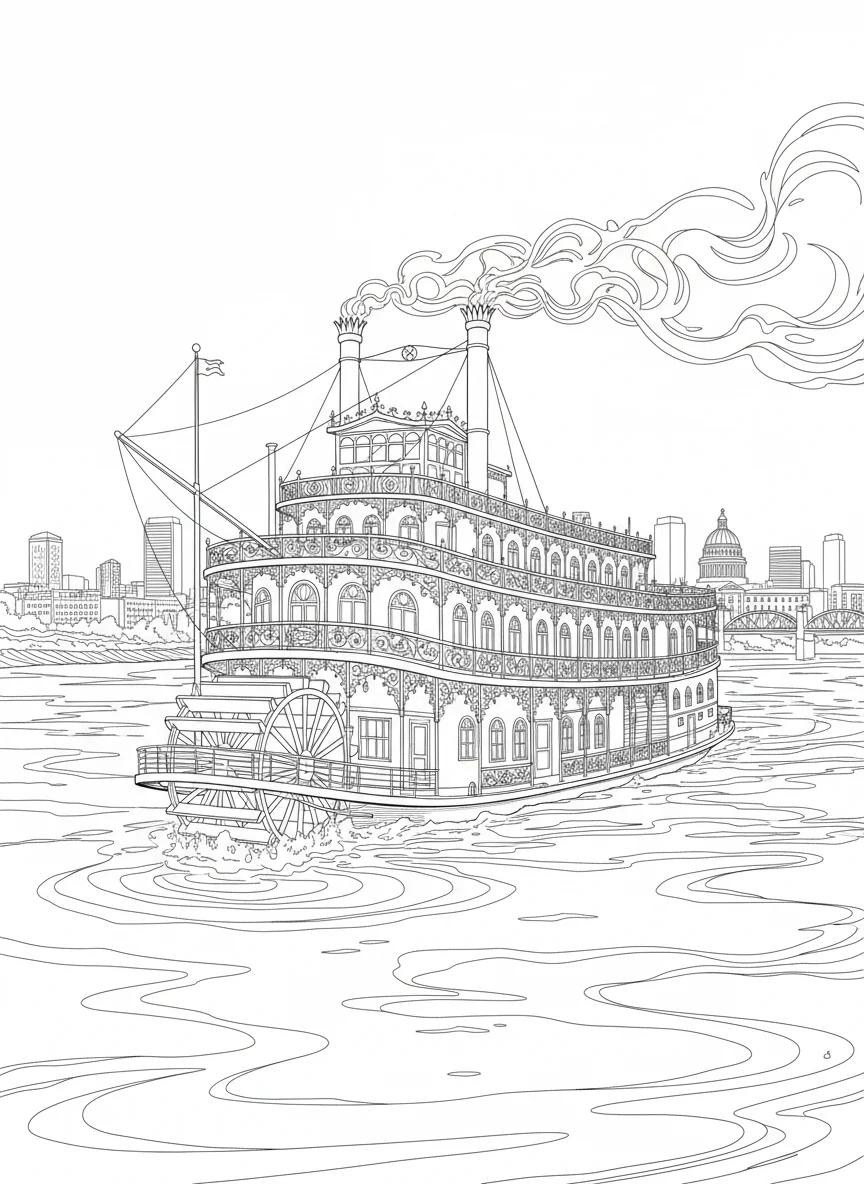 Sacramento Landmarks & California Poppies Coloring Book for Kids Ages 5-9 - Page 3