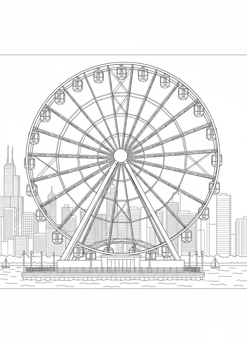 Chicago Landmarks & Architecture: Adult Coloring Book - Page 3