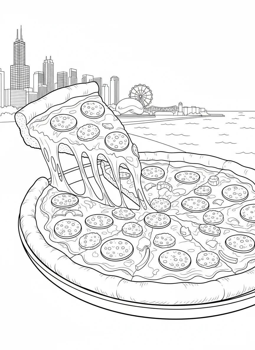 Chicago Landmarks & Architecture: Adult Coloring Book - Page 7