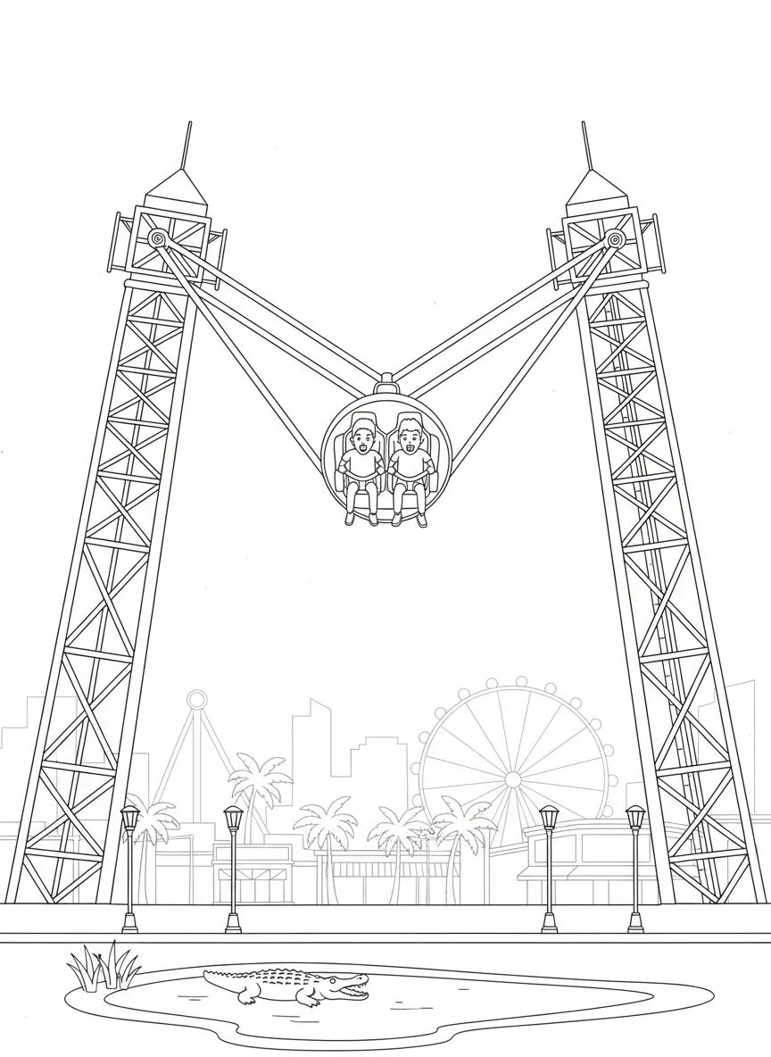 Orlando Landmarks & Thrills: Adult Coloring Book - Page 2