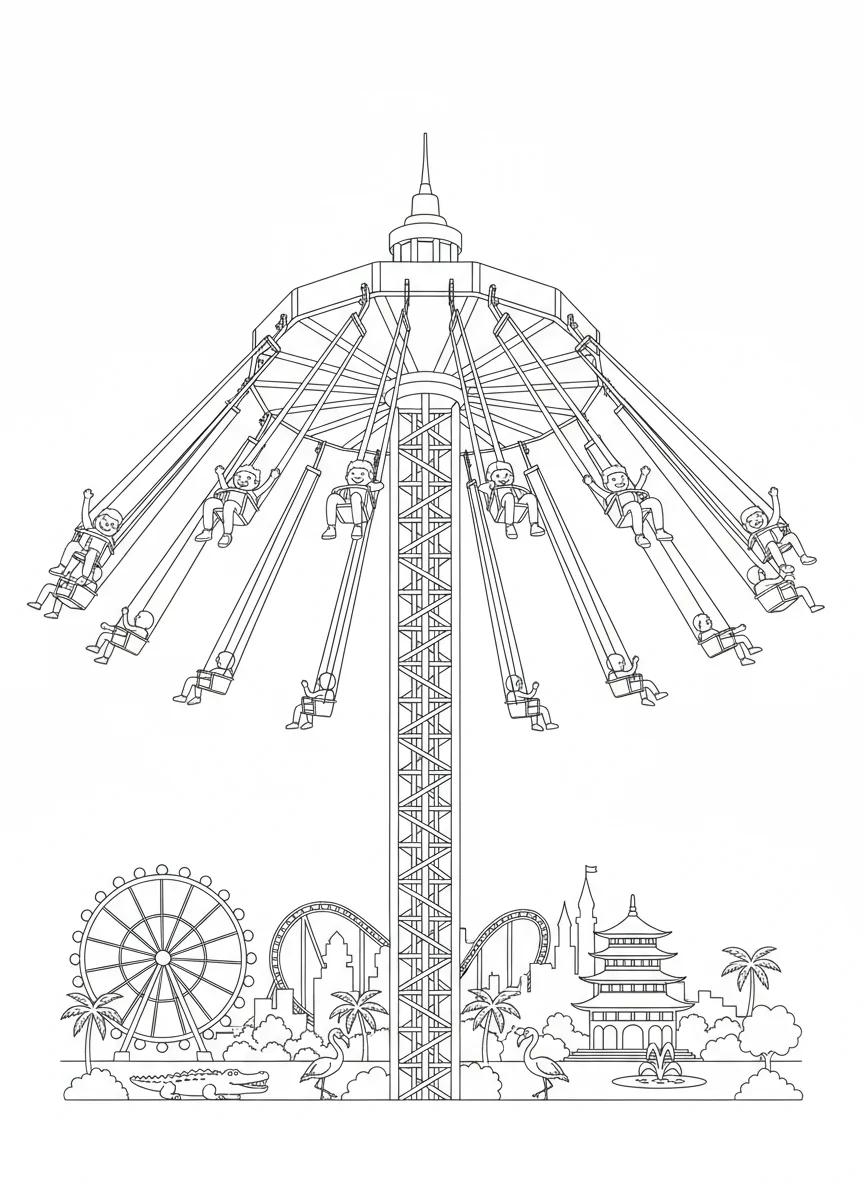 Orlando Landmarks & Thrills: Adult Coloring Book - Page 3