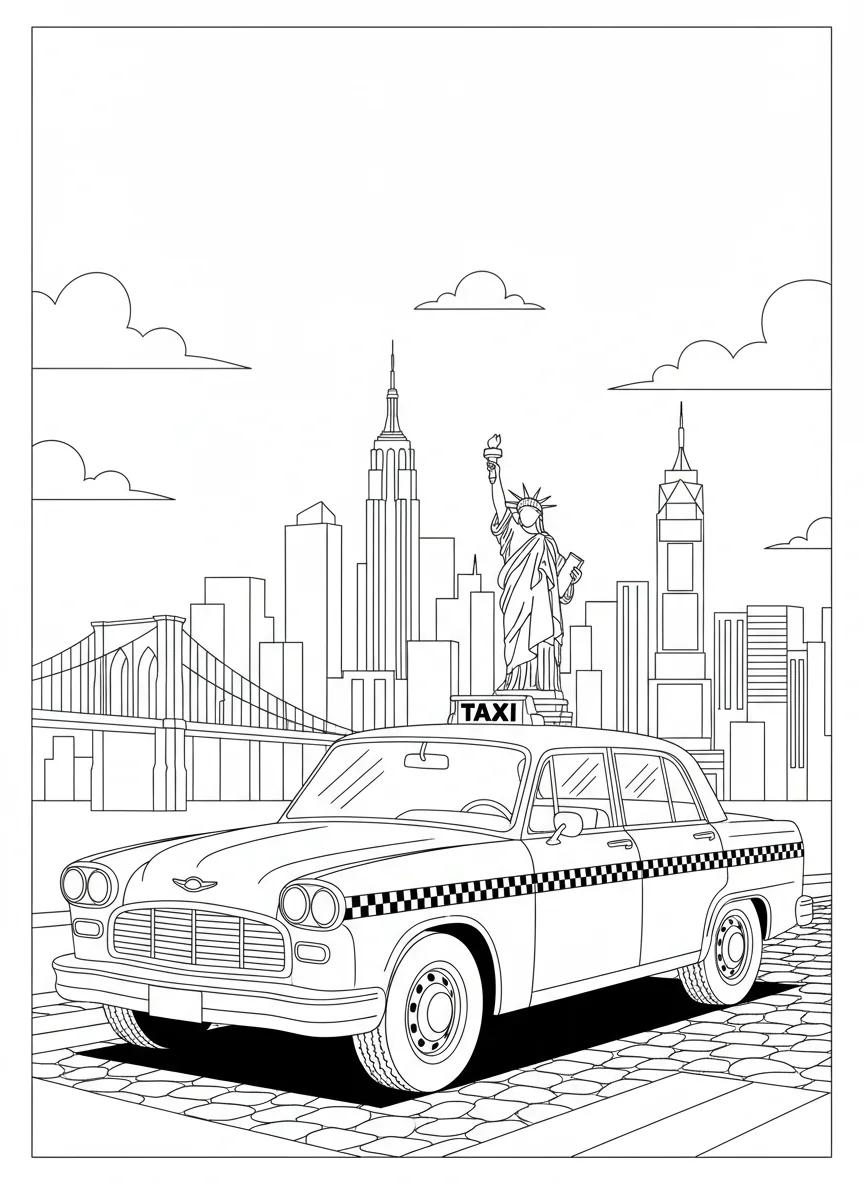 New York City Landmarks & Architecture: Adult Coloring Book - Page 3